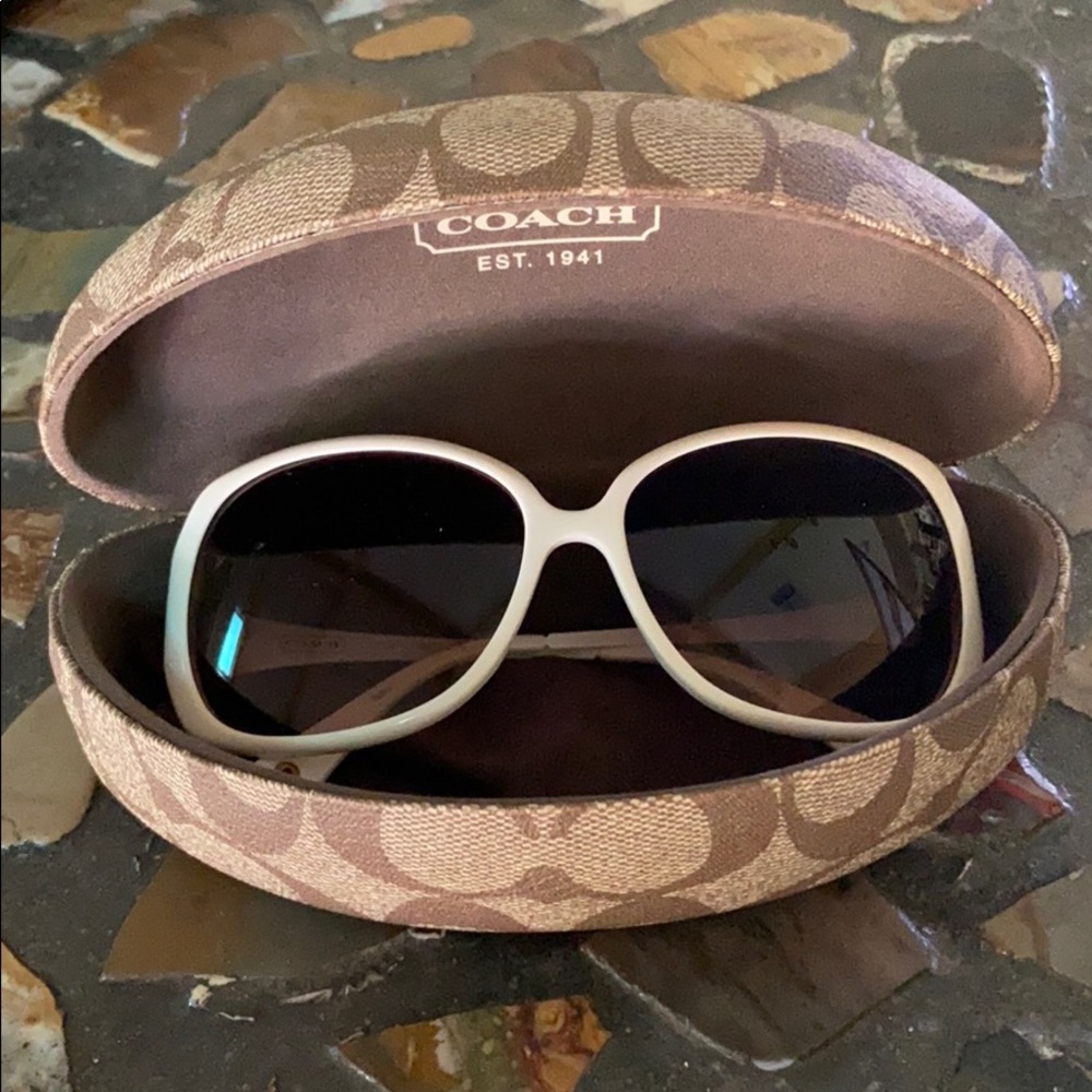 White Coach Sunglasses